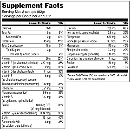 Muscle Milk Pro Series Protein Powder Supplement, Intense Vanilla, 2 Pound, 11 Servings, 50g Protein, 3g Sugar, 20 Vitamins & Minerals, NSF Certified for Sport, Workout Recovery, Packaging May Vary