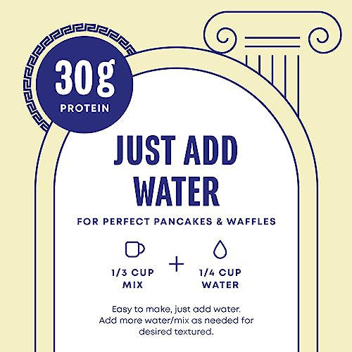 Protein Pancake Mix & Protein Waffle Mix by Phoros Nutrition, 30g of Protein, Low Carb, High Protein, Keto-Friendly, Whey Protein, Whole Grain Oats, Whole Wheat Pancakes, Just Add Water (Buttermilk)