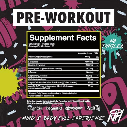 Mind and Body Experience - Pre Workout, Endurance, Pump, and Focus - 25 Servings, Dragon Berry