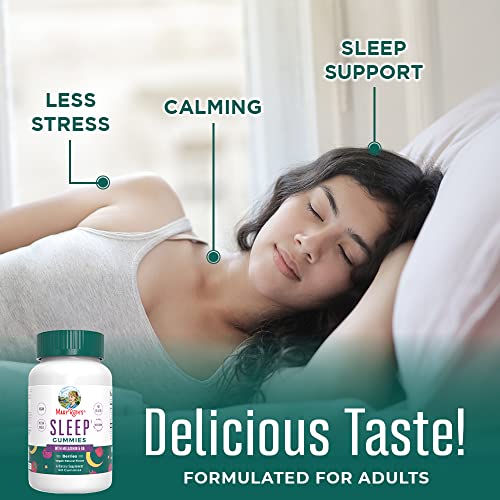 MaryRuth Organics Melatonin Gummies | Melatonin 5mg Sleep Gummies with Vitamin B6 | Made with Organic Cane Sugar | Relaxation & Sleep Support for Adults | Vegan | Non-GMO | Gluten Free | 60 Count