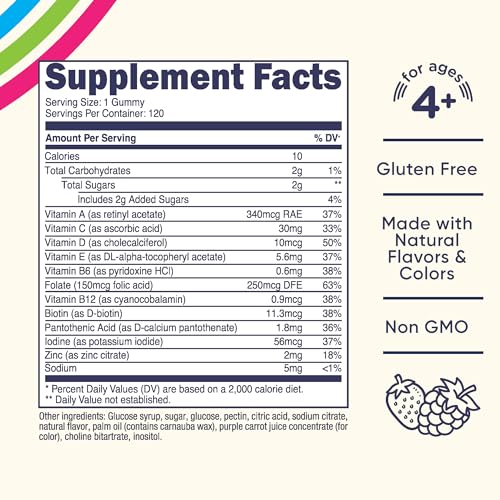 Nutricost Kids Multivitamin Gummies 120 Servings (Mixed Berry Flavored Gummies) - Gluten Free, Non-GMO, and Vegetarian Friendly