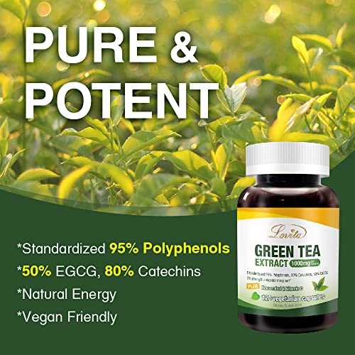 Lovita Green Tea Extract 1000mg (120 Count)