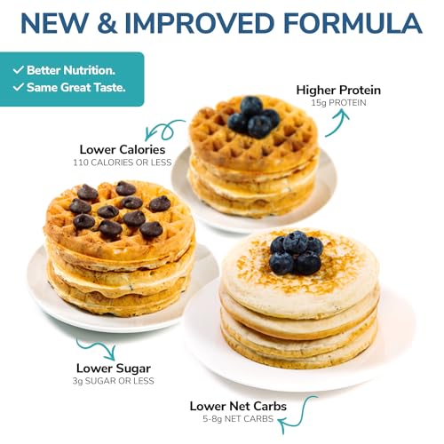 Wonderslim Protein Pancake & Waffle Mix, Blueberry, Low Sugar & Low Calorie (7ct)