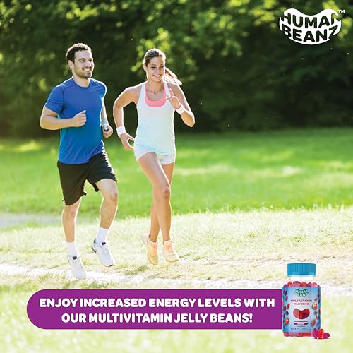 Multivitamin Jelly Bean Gummies with Zinc for Men and Women, Immune Support Dietary Supplements for Adults, Vegetarian, 120 Berry Blast Jelly Beans, Kosher