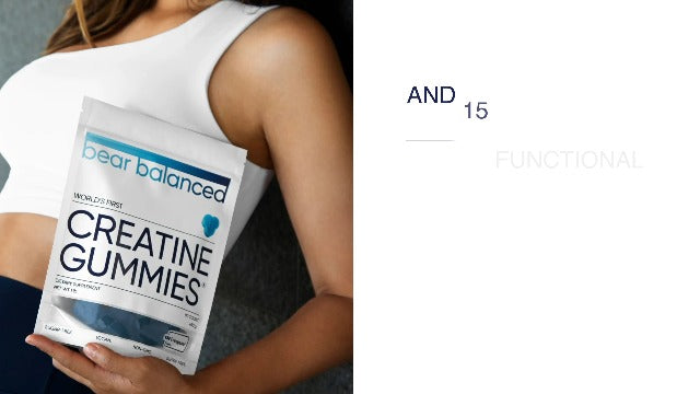 Creatine Gummies for Men & Women - Creatine Monohydrate, L-Theanine, L-Tyrosine & B12 for Muscle Growth, Strength, Focus, Energy & Health - Low Calorie, Sugar-Free, Vegan & Gluten-Free