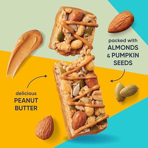 Ratio Chewy Protein Bar, Peanut Butter Almond, 11g Protein, Keto Friendly, 5.6 OZ (4 Bars)