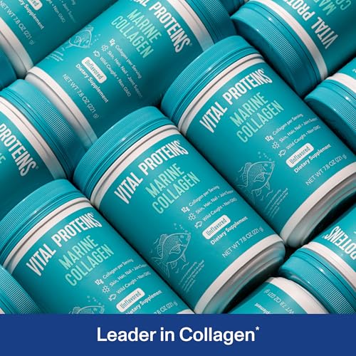 Vital Proteins Marine Collagen Peptides Powder Supplement for Skin Hair Nail Joint - Hydrolyzed Collagen - 12g per Serving - 14.5oz Canister