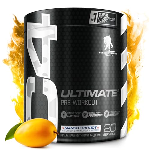 WWP Pre Workout Powder Mango Foxtrot - Sugar Free Preworkout Energy Supplement