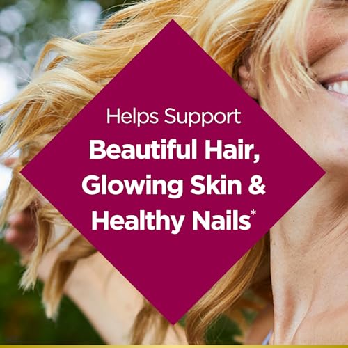 Nature's Bounty Optimal Solutions Hair, Skin & Nails Formula, with 3,000 mcg Biotin, 60 Coated Caplets