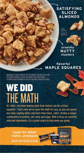 Ratio Maple Almond Crunch Cereal, 10g Protein, Keto Friendly, 10.4 OZ