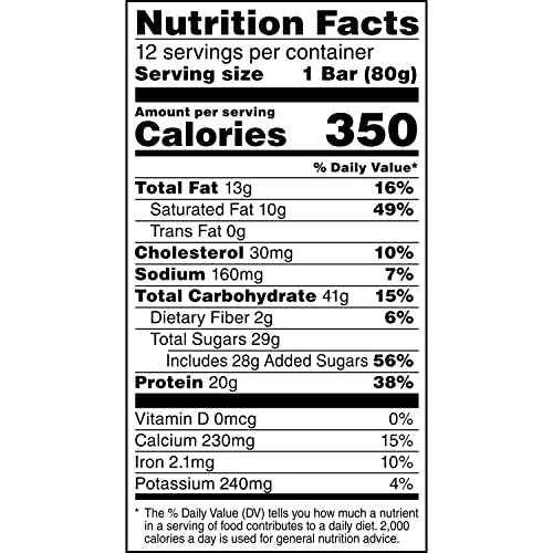 Gatorade Whey Protein Recover Bars, Chocolate Chip, 2.8 ounce(Pack of 12)