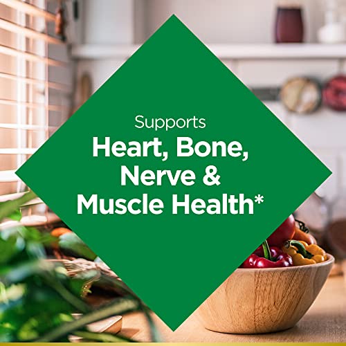 Nature's Bounty High Absorption Magnesium Glycinate, Supports a Calm & Relaxed Mood, Heart, Nerves, Muscle & Bone Health Support, 90 Capsules