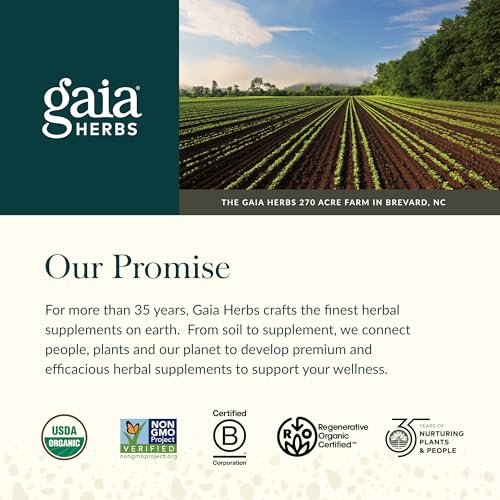 Gaia Herbs Menopause Support Daytime - Helps Maintain Hormone Balance and Well-Being for Women - with Vitex, Black Cohosh, St. John’s Wort, and Oats - 60 Vegan Liquid Phyto-Capsules (20-Day Supply)