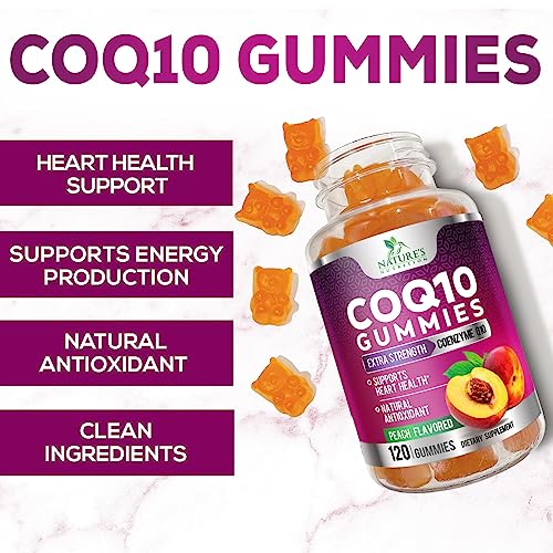 CoQ10 100mg Gummies - Coenzyme Q10 Supplement, CoQ10 Gummies Antioxidant for Heart Health Support & Energy Production, High Absorption Coenzyme Q10 Gummy Supplements - 120 Count Coenzyme Q10 Vitamins