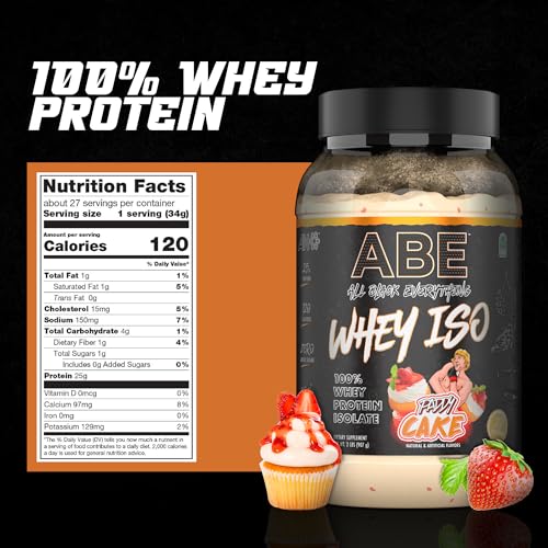 All Black Everything 25g Whey Protein Powder | Paddy Strawberry Shortcake | 20 Servings | Whey Protein Isolate | Low Carbs & Low Sugar | MCTs