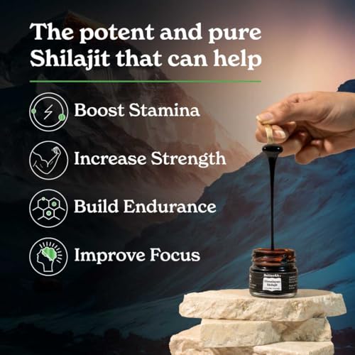 BetterAlt Pure Himalayan Shilajit Resin High Potency for Men & Women| 75 Servings for Energy Boost & Immune Support, 85+ Trace Minerals, 75%+ Fulvic Acid, with Lab Test Report,400mg