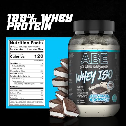 All Black Everything 25g Whey Protein Powder | Ice Cream Sandwich | 27 Servings | Whey Protein Isolate | Low Carbs & Low Sugar | MCTs