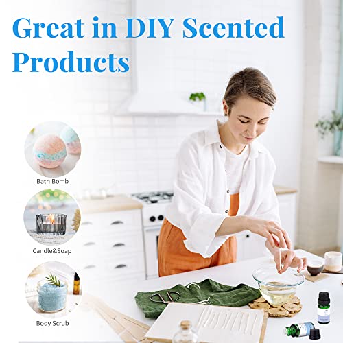 Fragrance Oils, MitFlor Clean Fragrance Oil Set, 6 x10 ml, Scented Essential Oils for Diffusers for Home, Fragrance Oil for Candle Making, Soap Making, Aromatheraphy Oils Gift Set