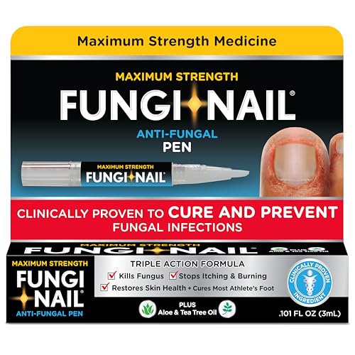 Fungi-Nail Pen Applicator Anti-Fungal Solution, Kills Fungus That Can Lead to Nail & Athlete’s Foot with Tolnaftate & Clinically Proven to Cure and Prevent Fungal Infections, 0.101 Fl Oz (Pack of 1)