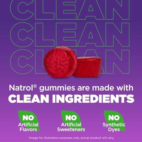 Natrol Time Release Melatonin 3 mg, Dietary Supplement for Restful Sleep, Sleep Gummies for Adults, 65 Strawberry-Flavored Melatonin Gummies, 65 Day Supply