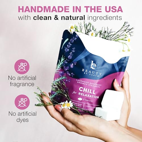 Shower Steamers Aromatherapy - USA Made with Natural Ingredients & Lavender Oil, Large Shower Bombs for Stress Relief, Relaxing Spa Gifts for Women & Men, Luxury New Mom & Nurse Gifts
