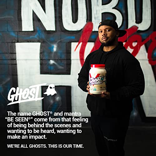 GHOST Whey Protein Powder, Marshmallow Cereal Milk - 2LB Tub, 25G of Protein - Flavored Isolate, Concentrate & Hydrolyzed Whey Protein Blend - Post Workout Shakes - Soy & Gluten Free