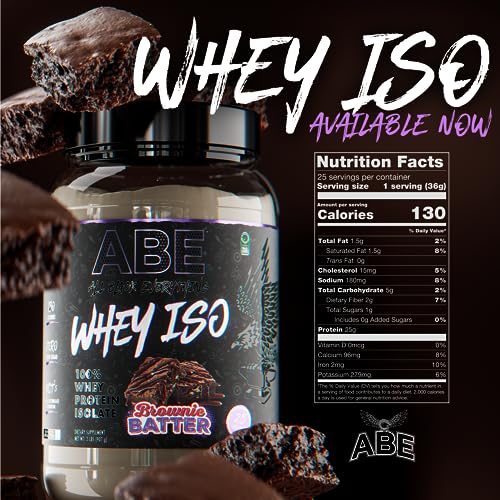 All Black Everything 25g Whey Protein Powder | Brownie Batter | 27 Servings | Whey Protein Isolate | Low Carbs & Low Sugar | MCTs