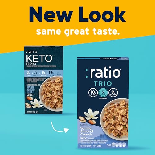 Ratio Vanilla Almond Crunch Cereal, 10g Protein, Keto Friendly, 10.4 OZ