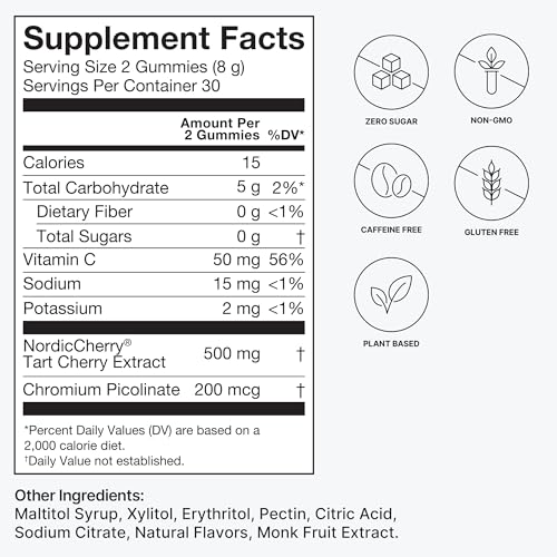 humanN Tart Cherry Gummies - Uric Acid, Immunity, Inflammation & Metabolic Health Support – NSF Certified Sport, Powerful Antioxidant & Non-GMO - from Maker of SuperBeets - 60 Sugar-Free Vegan Gummies