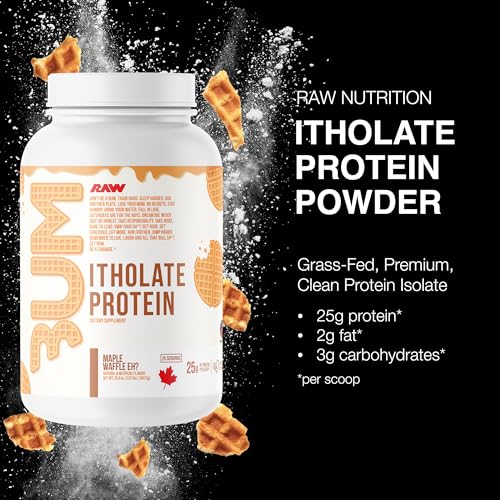 RAW Whey Isolate Protein Powder, Maple Waffle Eh? (CBUM Itholate) - 100% Grass-Fed Sports Nutrition Powder for Muscle Growth & Recovery - Low-Fat, Low Carb, Naturally Flavored - 25 Servings