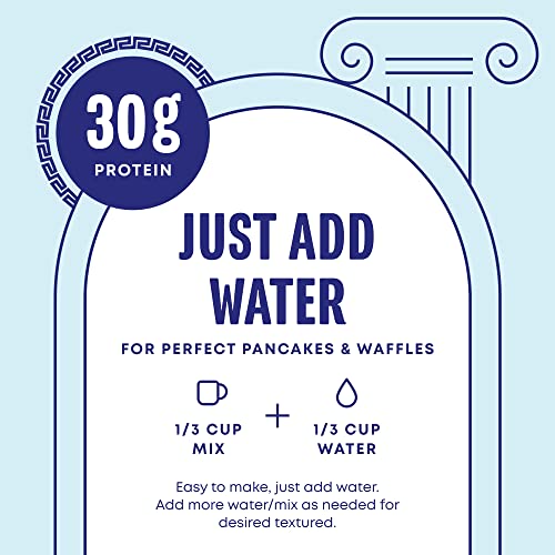 Protein Pancake Mix & Protein Waffle Mix by Phoros Nutrition, 30g of Protein, Low Carb, High Protein, Keto-Friendly, Whey Protein, Whole Grain Oats, Whole Wheat Pancakes, Just Add Water (Original)