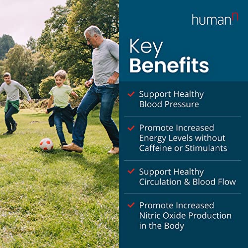 HumanN SuperBeets Beetroot Powder - Nitric Oxide Boost for Blood Pressure, Circulation & Heart Health Support - Non-GMO Superfood Supplement - Black Cherry Flavor, 30 Servings