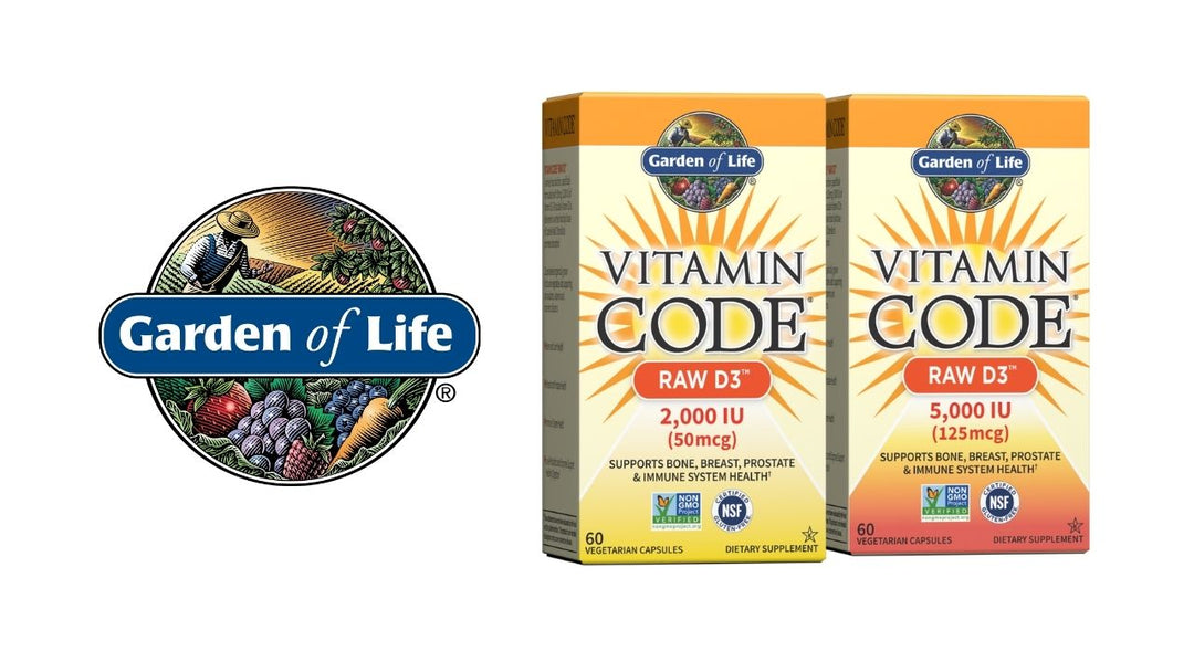 Garden of Life Vitamin D, Vitamin Code Raw D3, Vitamin D 5,000 IU, Raw Whole Food Vitamin D Supplements with Chlorella, Fruit, Veggies & Probiotics for Bone & Immune Health. 60 Vegetarian Capsules