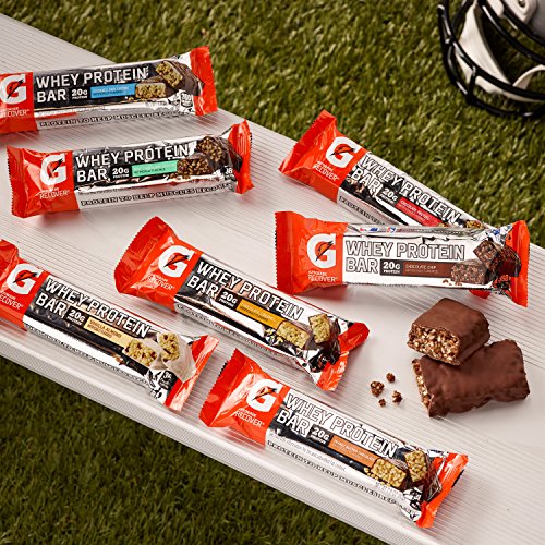 Gatorade Whey Protein Bars, Cookies & Crème, 2.8 oz bars (Pack of 12, 20g of protein per bar)