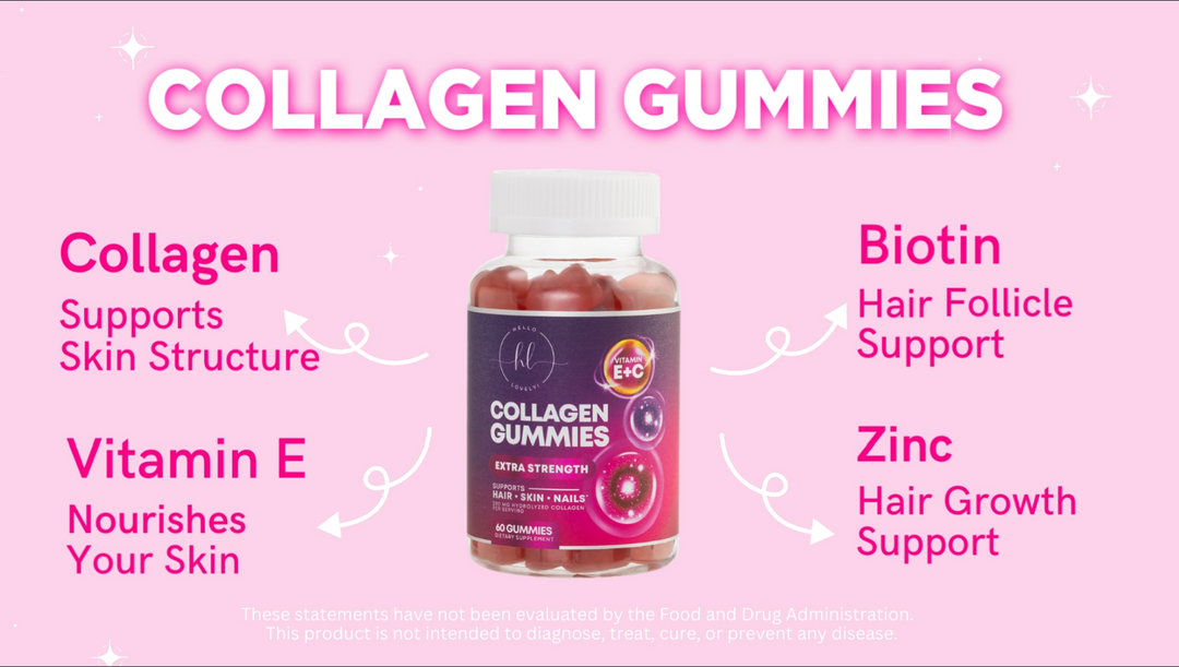 Collagen Peptides Gummies for Women & Men - Collagen Protein with Biotin, Extra Strength Hydrolyzed Collagen Peptides Gummy Supplement for Hair, Skin & Nails & Joint Support, Non-GMO - 60 Gummies