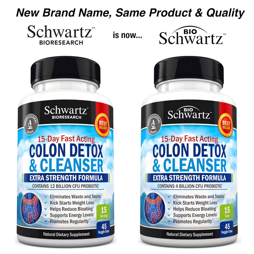 Colon Cleanser and Detox for Digestive Support - 15 Day Fast-Acting Extra Strength Cleanse with Probiotic Fiber, Psyllium Husk and Noni for Constipation Relief and Bloating Support, Non-GMO, 45 Count