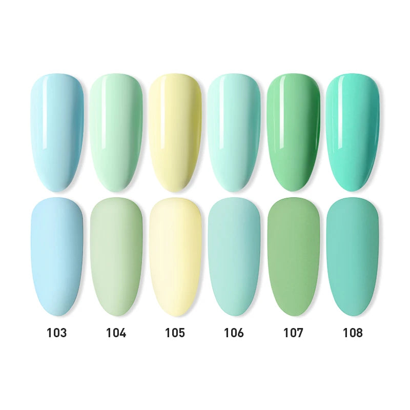 Beautilux Nail Gel Polish Kit Spring Macaron Ice Cream Flower Color Set Nails Art Design Gels Varnish Nail Lacquer 10ml 6pcs/lot