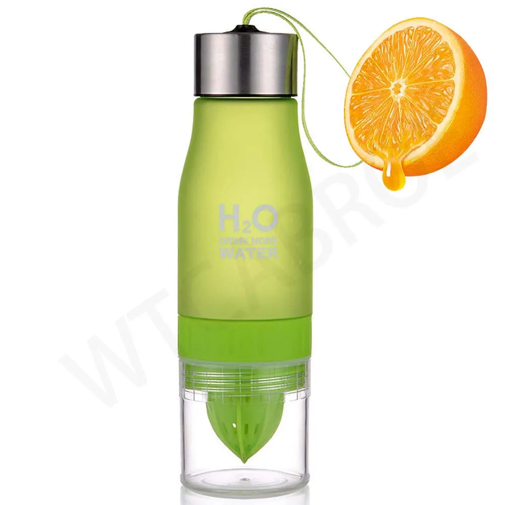 WTCABROE - 650ml My Sport Plastic Infuser Water Bottle Gourde Lemon Drinkware bottled my Nutrition Milk H2o Fruit lemon Drink More Bottles