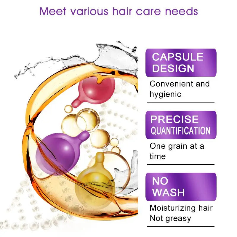 Sevich Smooth Silky Hair Vitamin Capsule Keratin Complex Oil Hair Care Repair Damaged Hair Serum Anti-Loss Moroccan Hair Oil