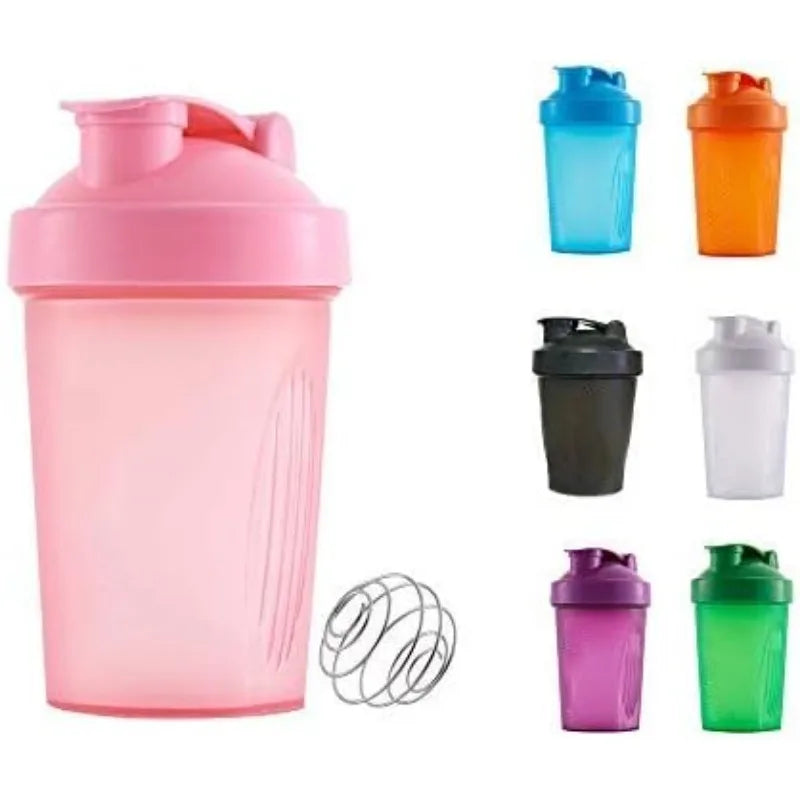 400ml Protein Powder Shaker with A Small Stainless Blender Ball LeakProof Water Bottle Portable Outdoor Gym Sports Milkshake Mug