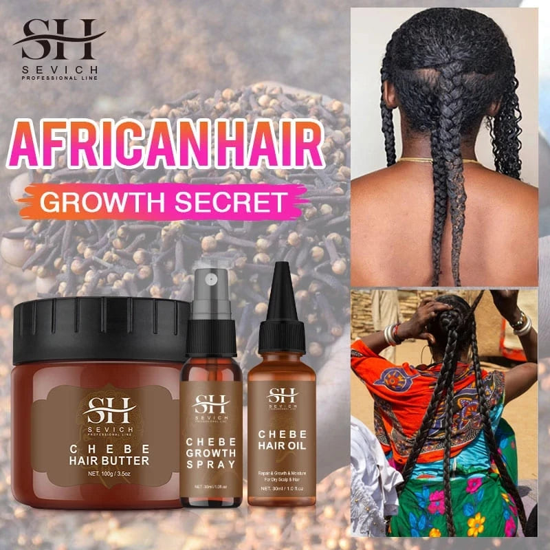 sevich - Fast Hair Growth Products African Chebe Powder Hair Growth Oil Hair Loss Treatment Chebe Hair Mask Anti Hair Break Products