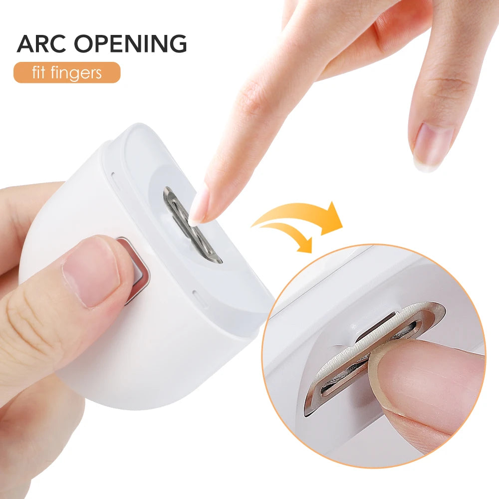 Electric Automatic Nail Clippers With Light Trimmer Nail Cutter Manicure For Baby Adult Care Scissors Body Tools USB Charging