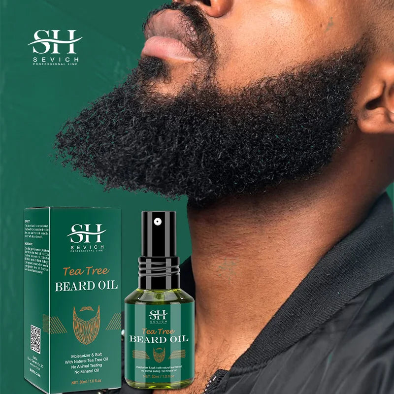 sevich - Beard Growth Kit For Men - Nourishing Moisturizing Moustache Growth Enhancer Oil Tea Tree Anti Hair Loss Shampoo Beard Care