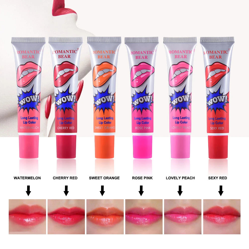 6 Color Waterproof Liquid Lipstick Beauty Red Wow Makeup Matte Lip Gloss Impermeavel Lip Gloss