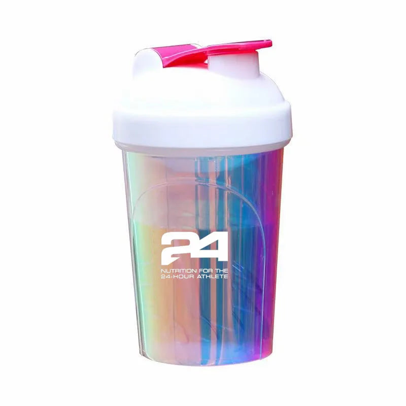 WOOMARTT - 24 Hour Classic Loop Rainbow Top Shaker Sport Convenient Water Bottle With PP Whisk Shake Bottle