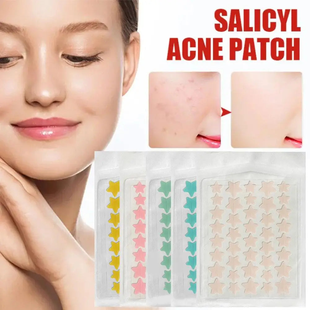 35/40Pcs Colorful Cute Star Heart Shaped Acne Treatment Sticker Invisible Acne Cover Removal Pimple Patch Skin Care