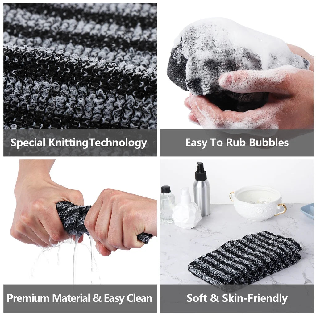 Back Pull Strip Bath Gloves Exfoliating Skin Wash Foam Towel Massage Back Shower Scrubber Hemp Body Cleaning Towel New