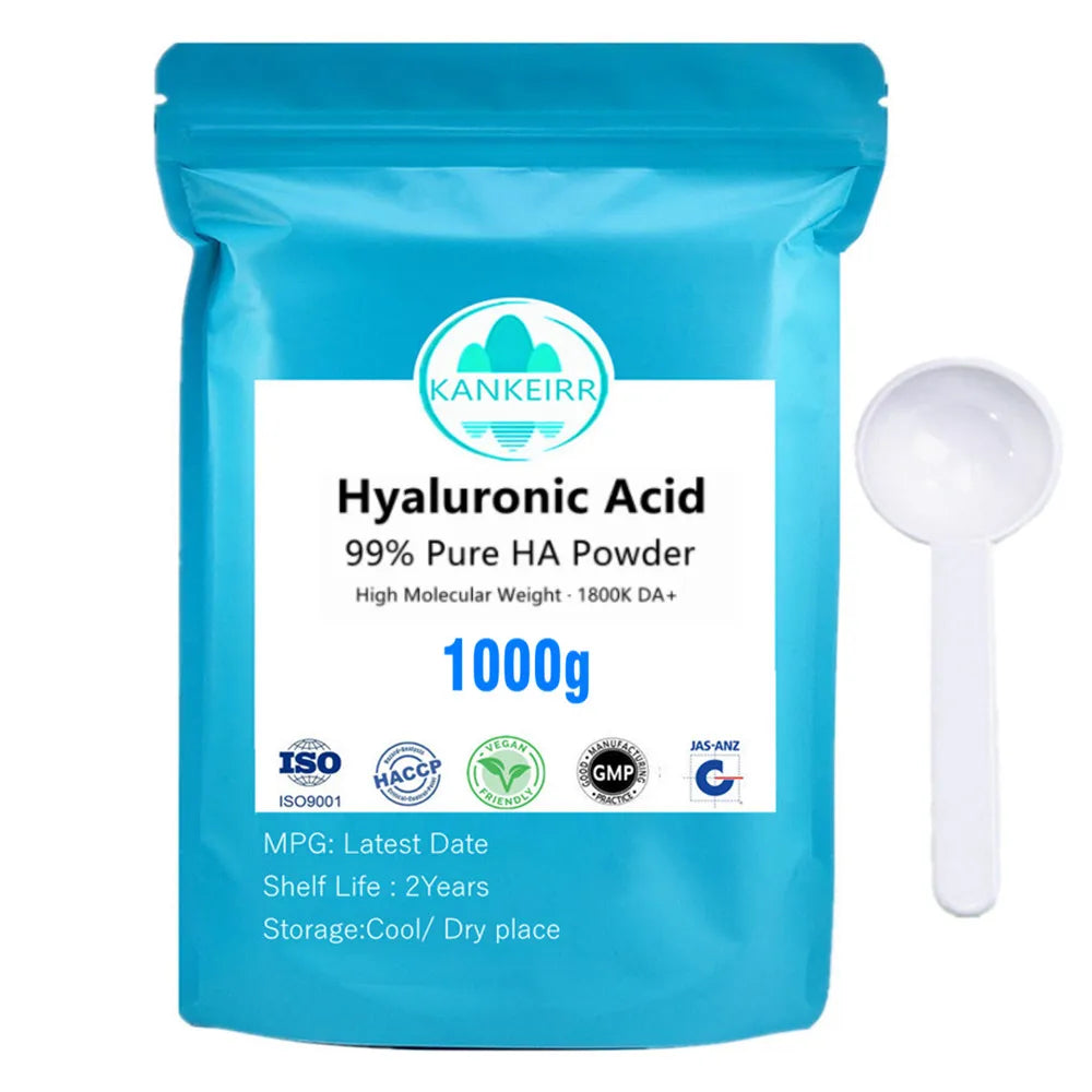 99% Hyaluronic Acid Serum Powder Ha,high Molecular Weight Sodium Hyaluronate 1800k Da+, Moisturizing Whitening Skin,anti-aging