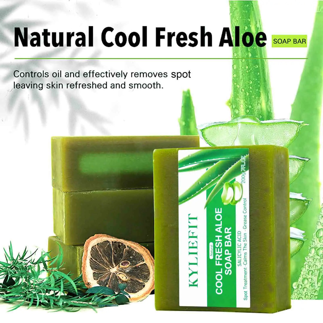 Aloe Vera Soap With All Natural Ingredients, Reduce Dark Spots and Acne, Brightening, Oil Control, Clean Skin, Exfoliation