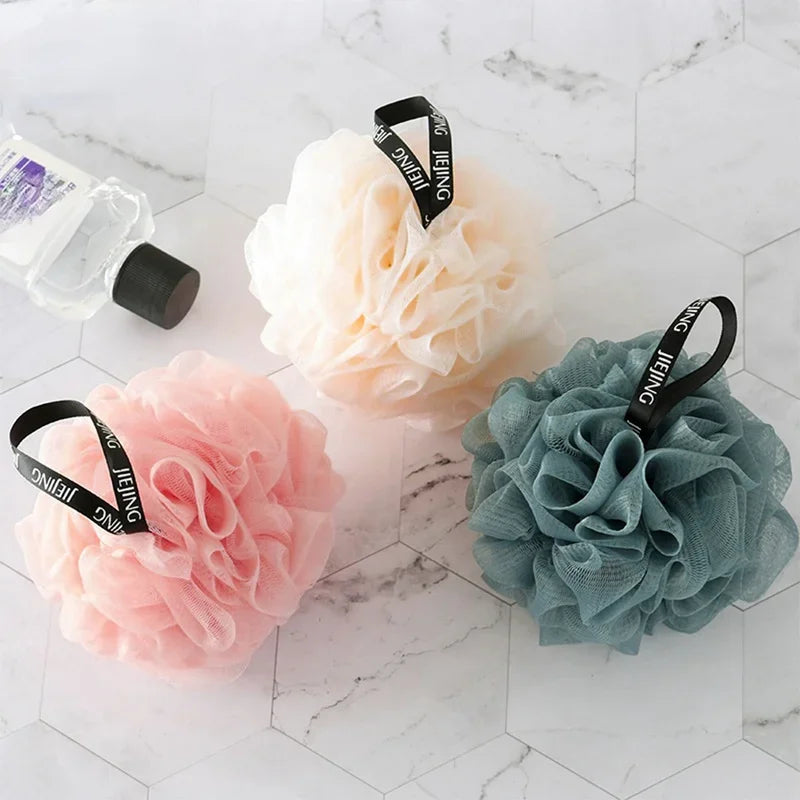 Soft Mesh Bath Sponge Balls Nylon Cleaning Brush Shower Puff Body Cleaner Exfoliating Scrubbers Bath Ball Bathroom Supplies